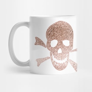 Sparkling rose gold skull Mug